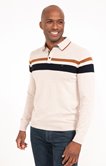 Pull col polo Stripe