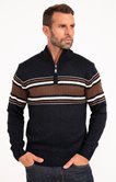 Pull col montant rayé Diago