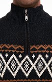 Pull col montant Jacquard