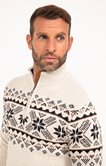 Pull col montant Jacquard Flocon