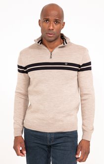 Pull col montant Miel