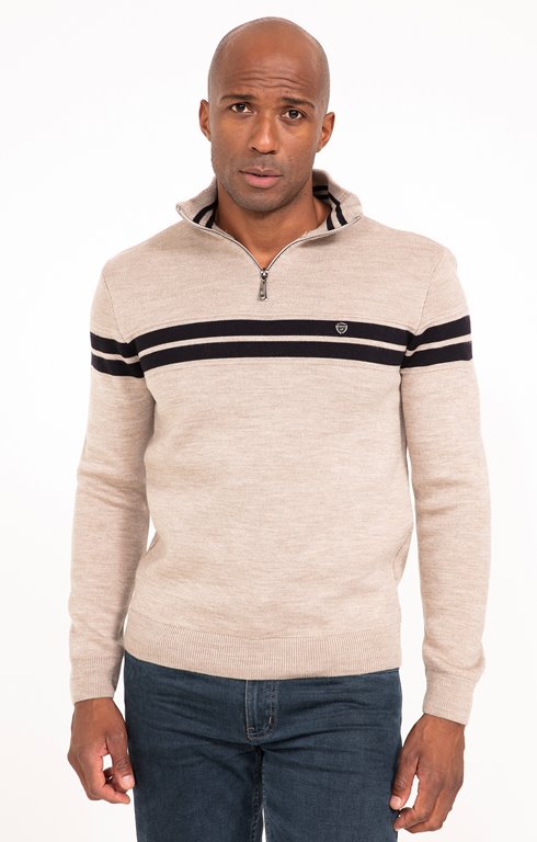 Pull col montant Miel