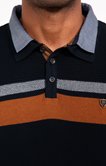 Pull double col polo Stripe