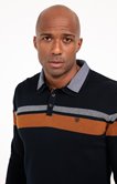 Pull double col polo Stripe