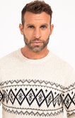 Pull col rond Jacquard