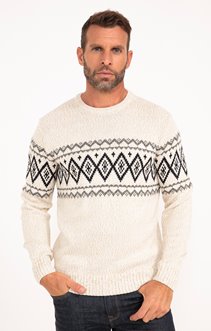 Pull col rond Jacquard