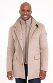 Manteau mi-long double fermeture Mandel