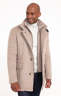 Manteau mi-long double fermeture Mandel