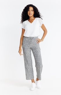 Pantalon imprimé feuille