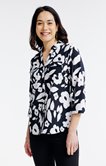 Chemise imprimée grosse fleur bicolore