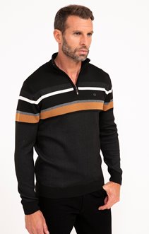 Pull col montant rayé Jamin