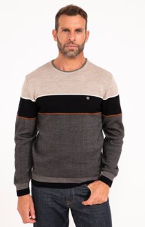 Pull col rond rayé Mocky