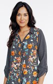 Chemise rayée imprimée