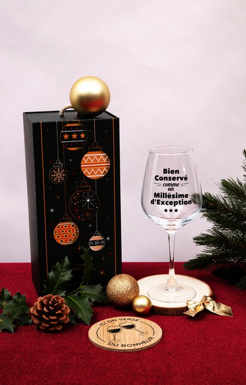 Coffret verre à vin conservé