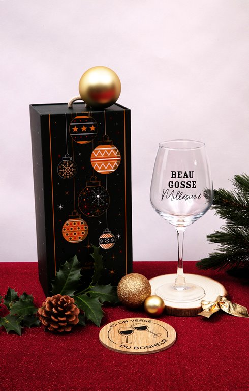 Coffret verre à vin beau gosse