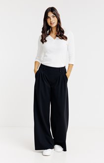 Pantalon très large en maille avec plis