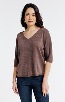 Pull maille brillante