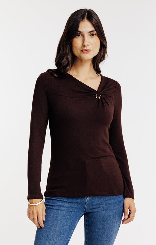 T-shirt uni avec boucle