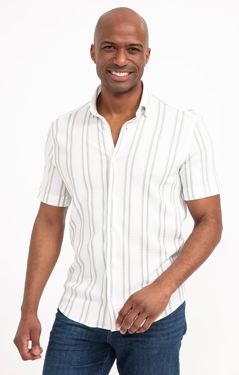 Chemise manches courtes Crepstripes