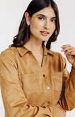 CHEMISE AVEC POCHES EN SUEDINE