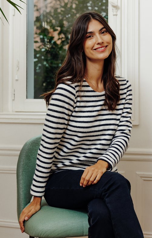 Tee-shirt rayé manches longues