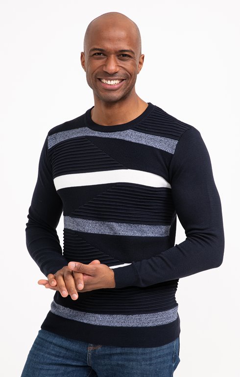 Pull col ron rayé Jacky