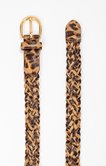 Ceinture tressée léopard