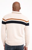Pull col polo rayé Stripe