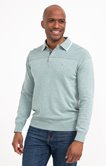 Pull col polo uni Tilleul