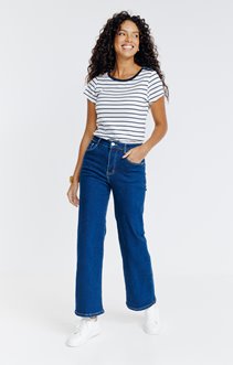 Pantalon denim coupe large