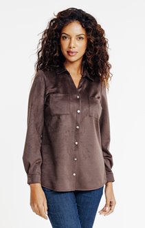 Chemise avec poches matière côtelé