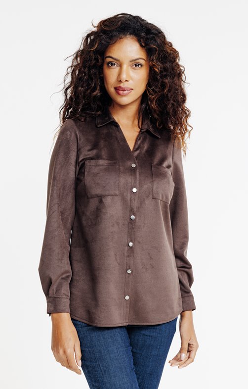 Chemise avec poches matière côtelé