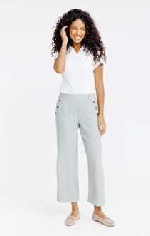 Pantalon très large boutons fantaisie