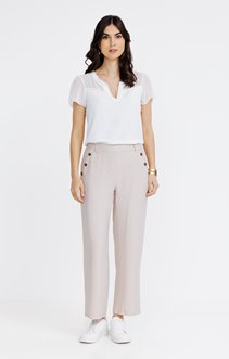 Pantalon très large fluide à pont