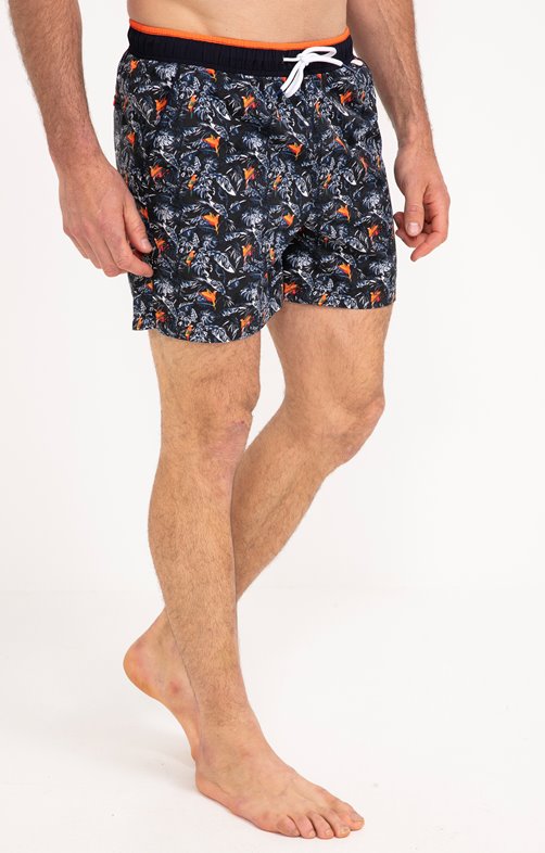Short de bain perroquet court