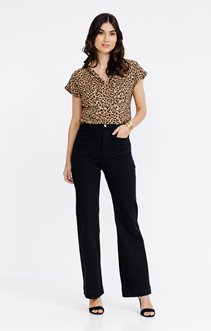 Jean noir poches plaquées