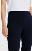 Pantalon slim en maille dos élastique
