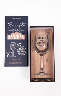 Verre à vin beau papa notre millésime