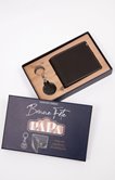 Box avec portefeuille et porte clé