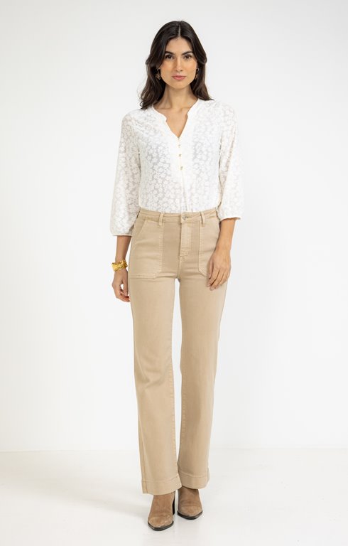 Jean beige poches charpentier