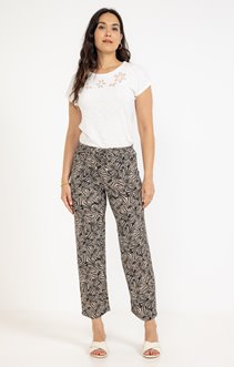 PANTALON LARGE FLUIDE IMPRIME