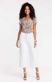 Jean court coupe large