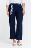 PANTALON COUPE LARGE CEINTURE IMPRIMEE