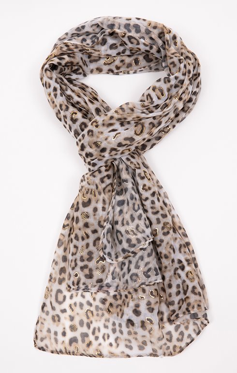Grand foulard léger imprimé foil