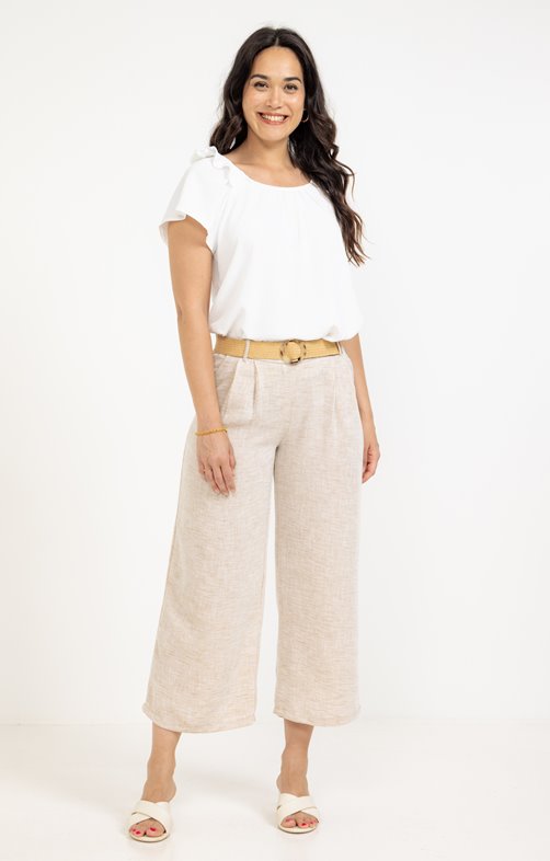 Pantalon très large fluide à pinces