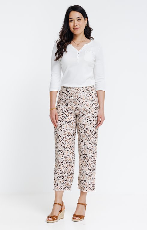 PANTALON LARGE FLUIDE IMPRIME