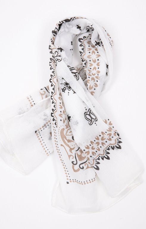 Petit foulard carré imprimé léger