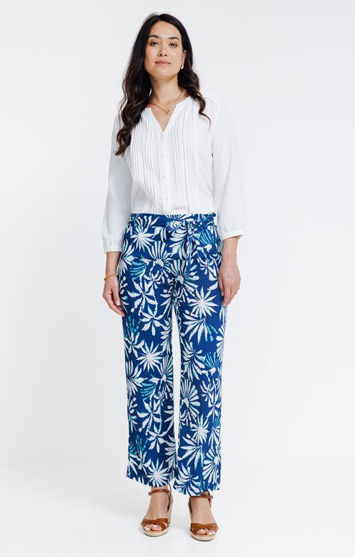 Pantalon fluide très large imprimé