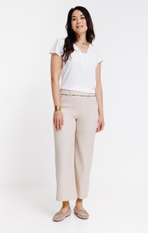 Pantalon fluide très large avec piping 