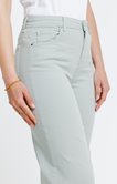 Pantalon large en denim pastel